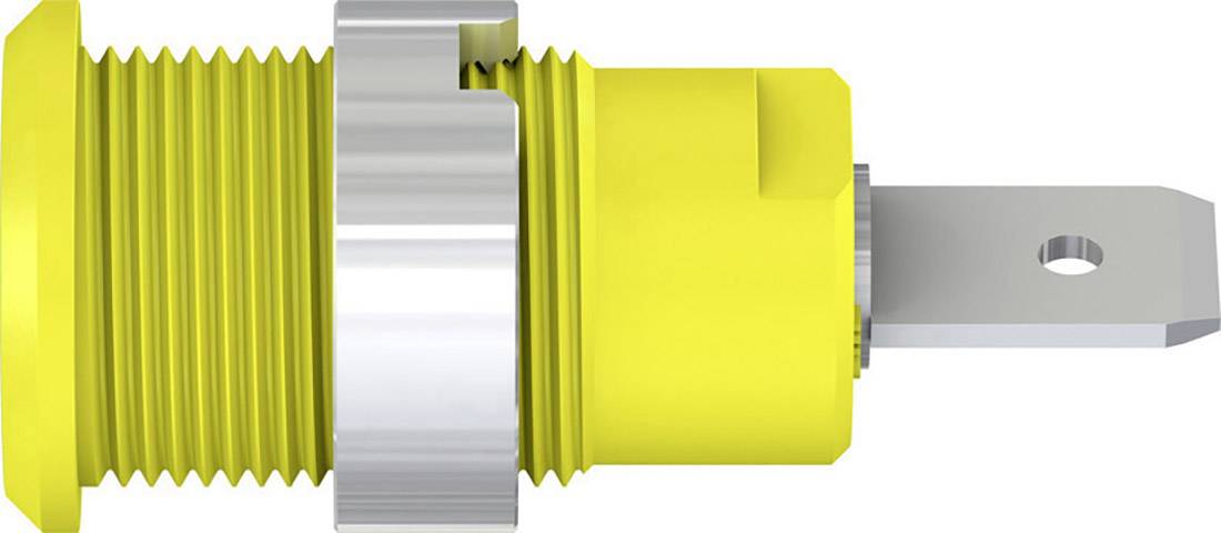 Stäubli SLB4-F6,3/N-X Sicherheits-Laborbuchse Buchse, Einbau Grün, Gelb