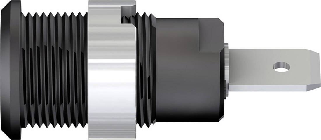 Stäubli SLB4-F6,3/N-X Sicherheits-Laborbuchse Buchse, Einbau Schwarz