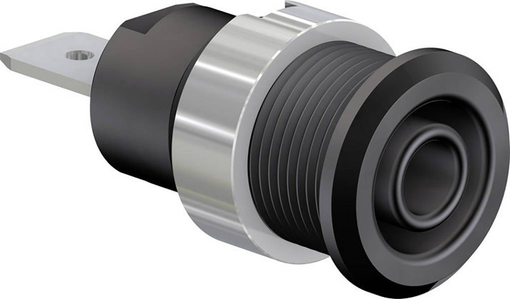 Stäubli SLB4-F6,3/N-X Sicherheits-Laborbuchse Buchse, Einbau Schwarz