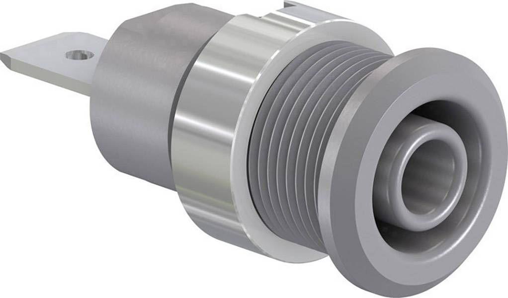 Stäubli SLB4-F6,3/N-X Sicherheits-Laborbuchse Buchse, Einbau Grau