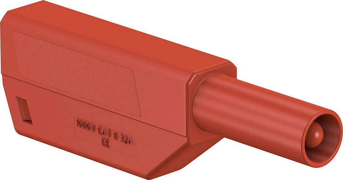 Stäubli SLS425-SE/M Sicherheits-Lamellenstecker Stecker, gerade Stift-Ø: 4mm Rot 1St.
