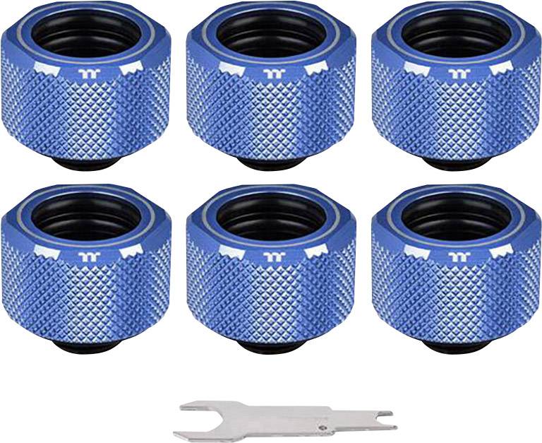 Thermaltake Pacific C-PRO G1/4 PETG Tube 16mm OD Compression – Blue (6-Pack Fittings) Wasserkühlun