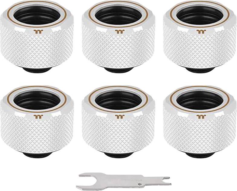Thermaltake Pacific C-PRO G1/4 PETG Tube 16mm OD Compression – White (6-Pack Fittings) Wasserkühlu