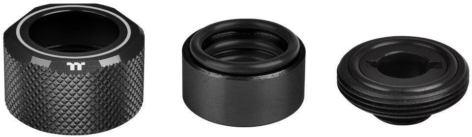 Thermaltake Pacific C-PRO G1/4 PETG Tube 16mm OD Compression – Black (6-Pack Fittings) Wasserkühlung-Fitting