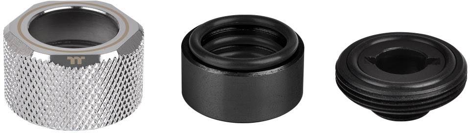 Thermaltake Pacific C-PRO G1/4 PETG Tube 16mm OD Compression - Chrome Wasserkühlung-Fitting