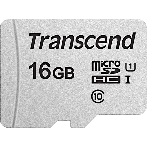 Carte microSDHC Transcend Premium 300S 16 GB Class 10, UHS-I, UHS-Class 1