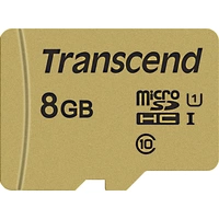 Transcend Premium 500S microSDHC-Karte 8GB Class 10, UHS-I, UHS-Class 1 inkl. SD-Adapter Transcend Premium 500S microSDHC-Karte 8GB Class 10, UHS-I, UHS-Class 1 inkl. SD-Adapter