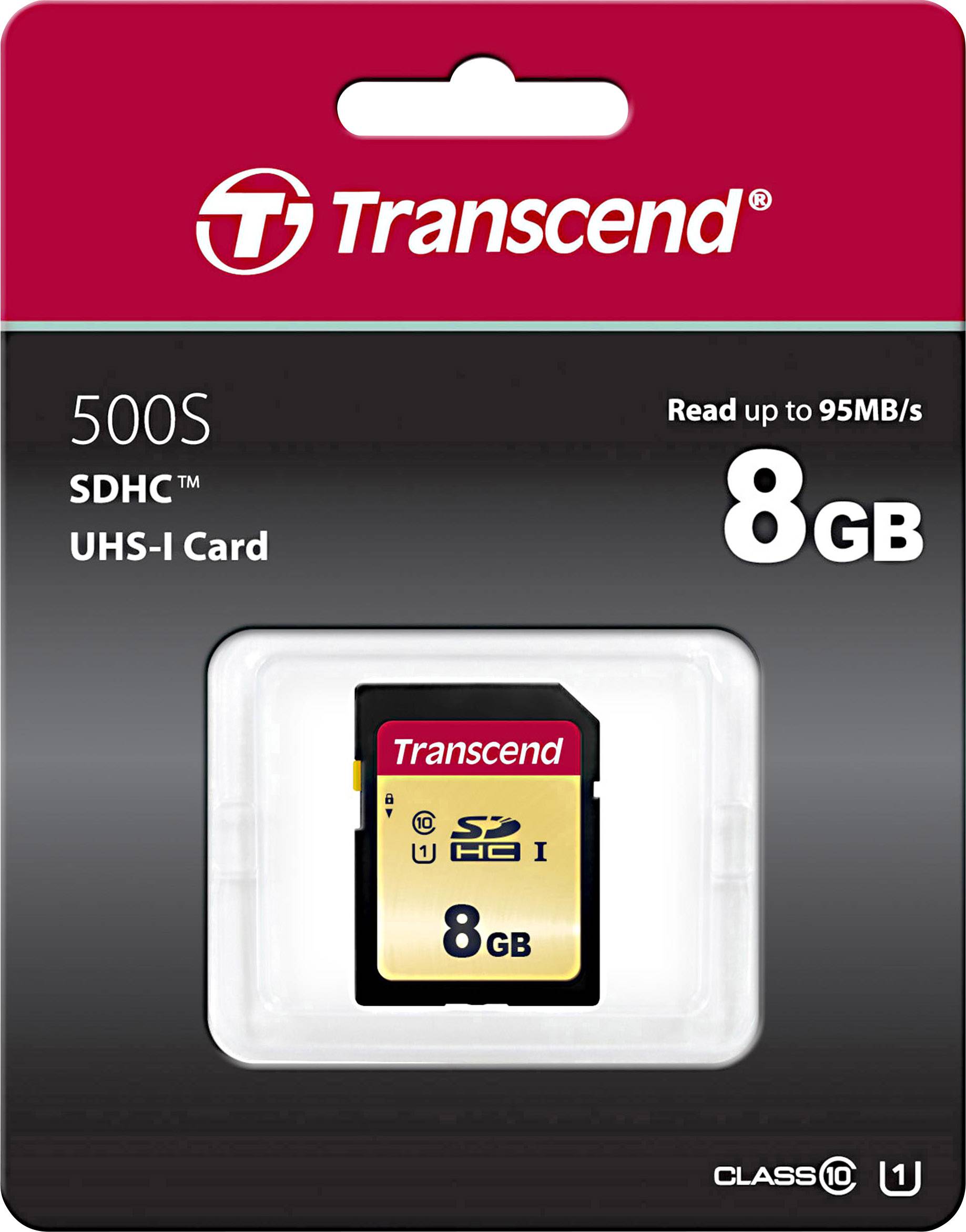 Transcend Premium 500S SDHC-Karte 8 GB Class 10, UHS-I, UHS-Class 1