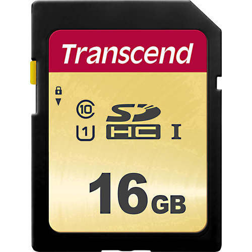 Transcend Premium 500S SDHC-Karte 16 GB Class 10, UHS-I, UHS-Class 1