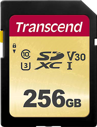 Transcend Premium 500S SDXC-Karte 256GB Class 10, UHS-I, UHS-Class 3, v30 Video Speed Class