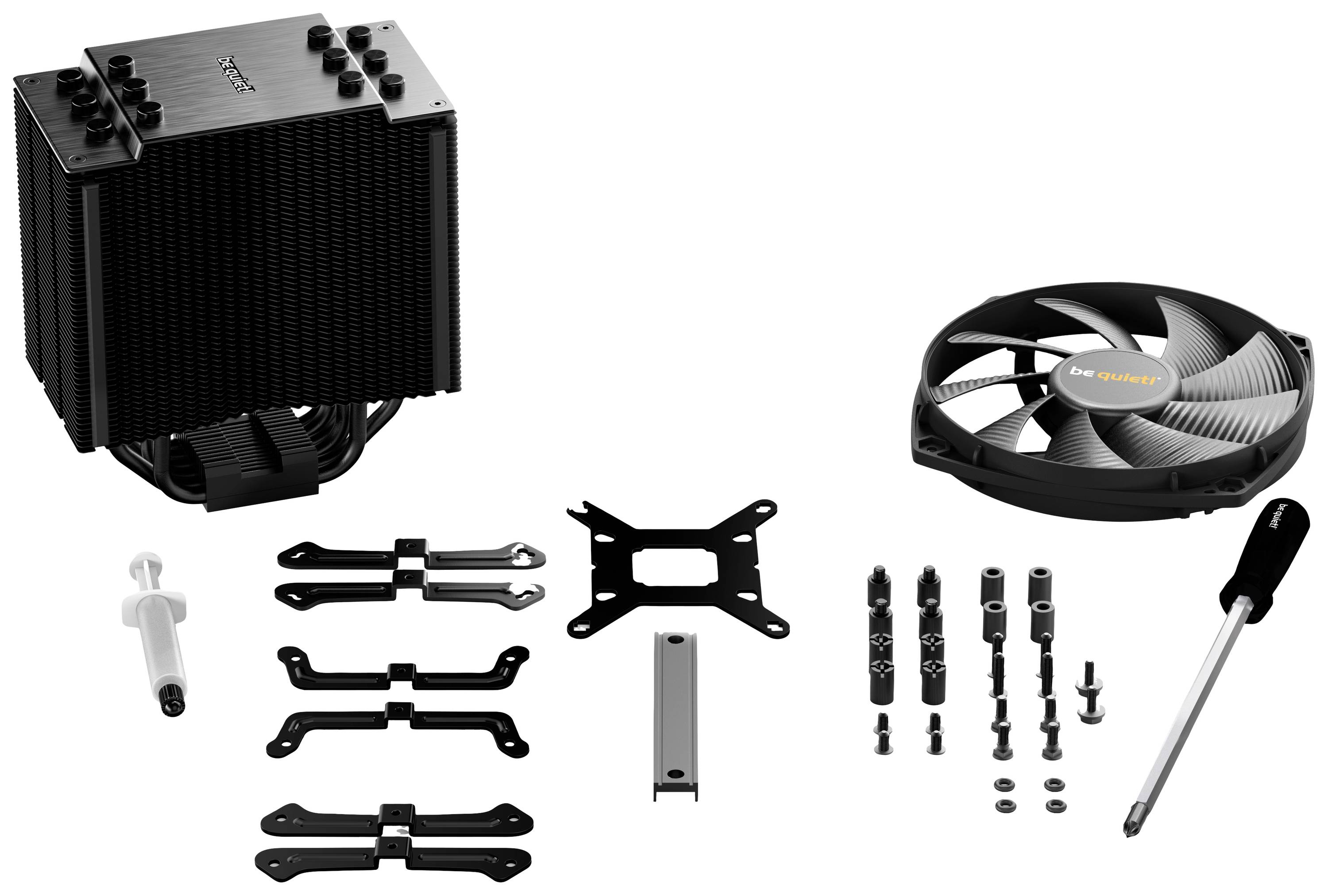 BeQuiet Dark Rock 4 CPU-Kühler mit Lüfter AMD® AM5, AMD® AM4, Intel® LGA 2066, Intel® LGA 2011-V3, Intel® LGA 1700, Intel® LGA 1200, Intel®