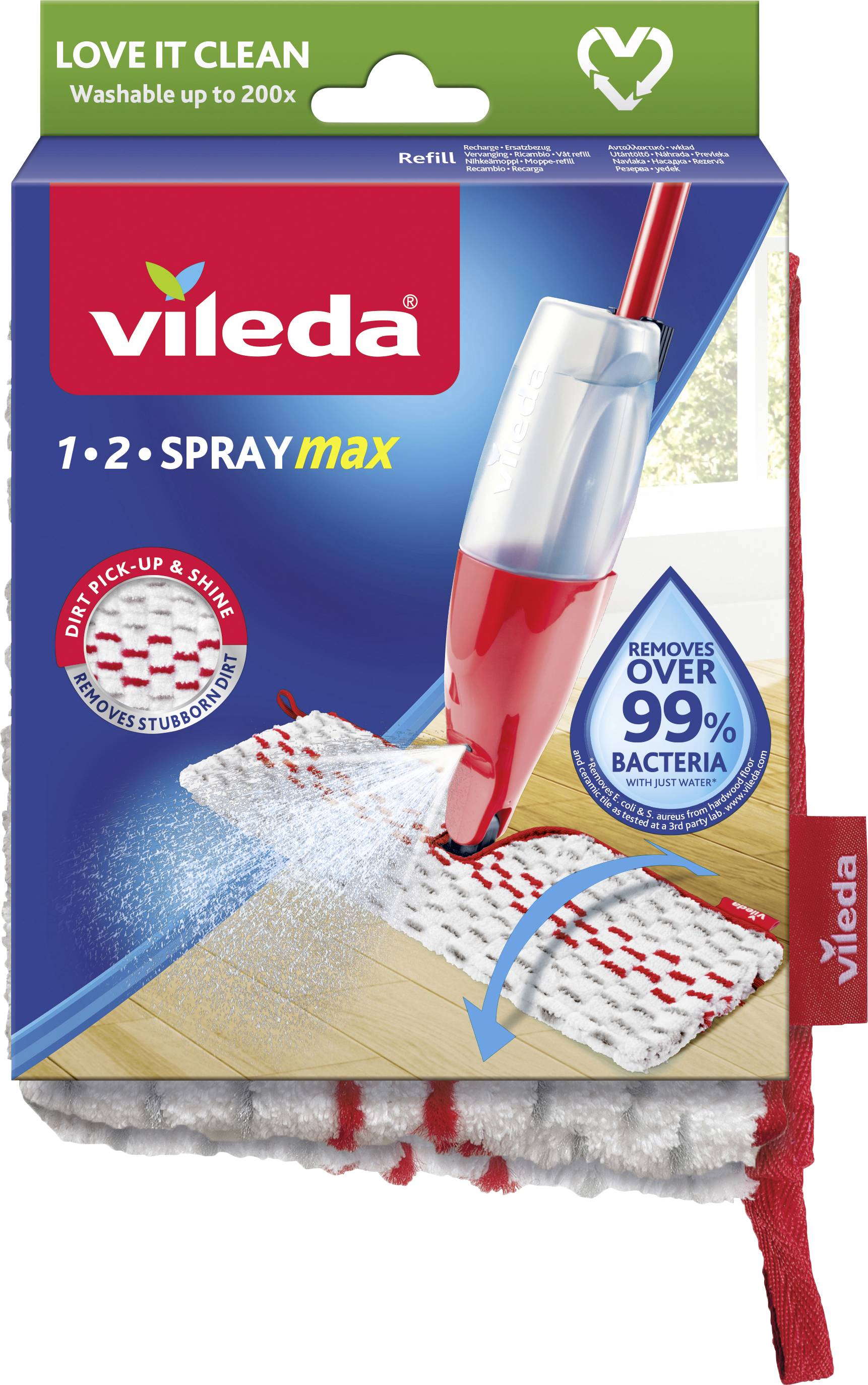 Vileda Nachfüllung für Spray & Clean Sprühgerät Bodenwischerbezug
