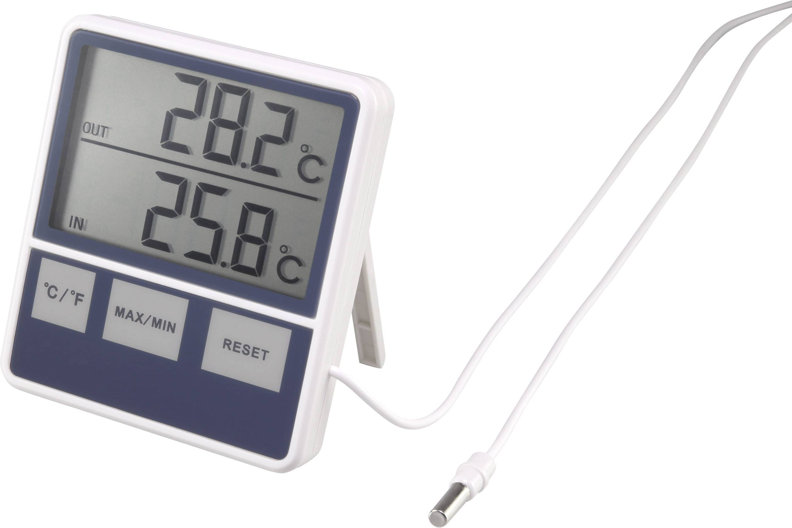 Basetech BTTH-1015 Kabelgebundenes Thermometer Weiß
