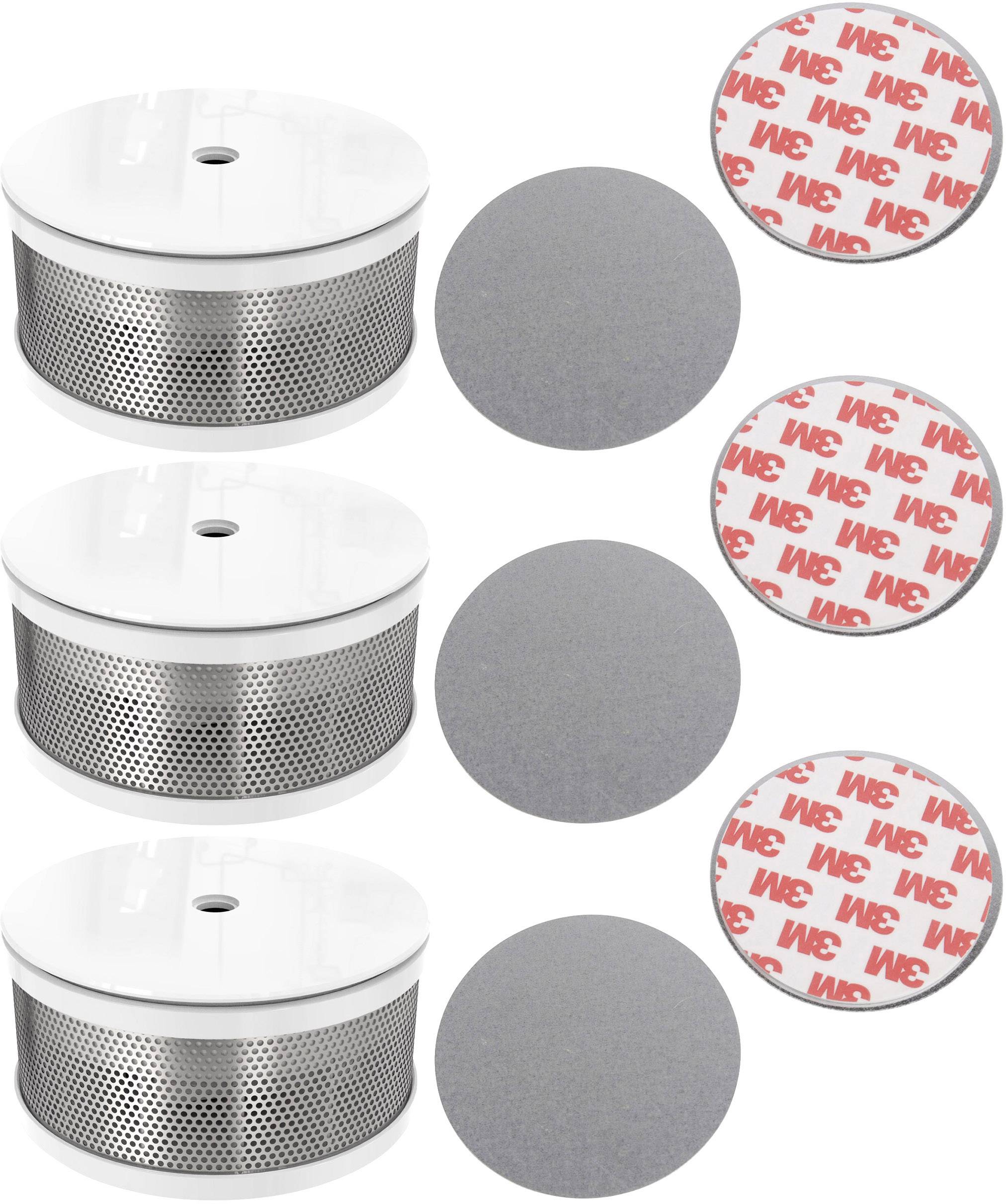 Cordes Haussicherheit Rauchwarnmelder 3er Set inkl. 10 Jahres-Batterie batteriebetrieben (Ø x H) 70mm x 35mm