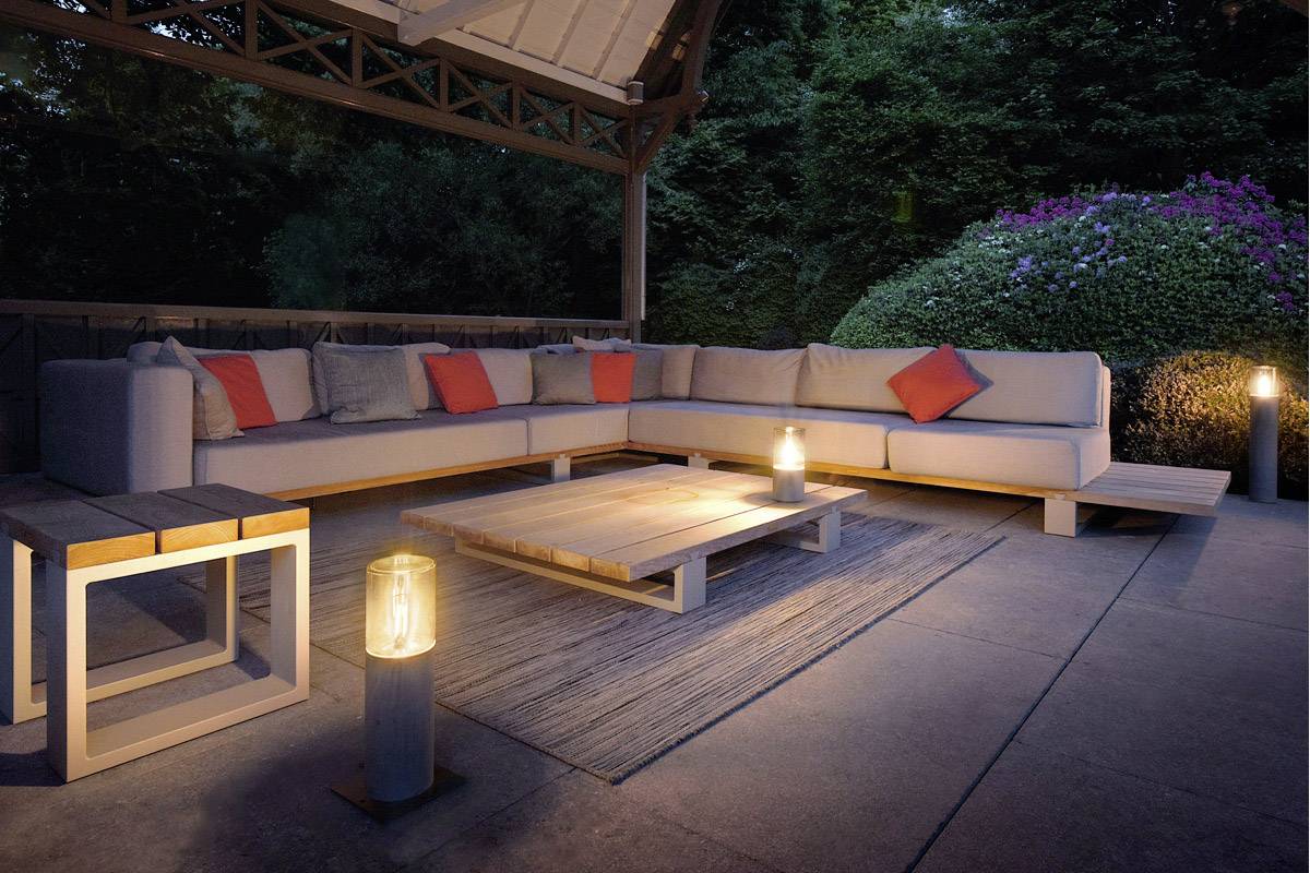 SLV 1000665 Lisene Pole Außenstandleuchte LED E27 23W Grau, Rauch