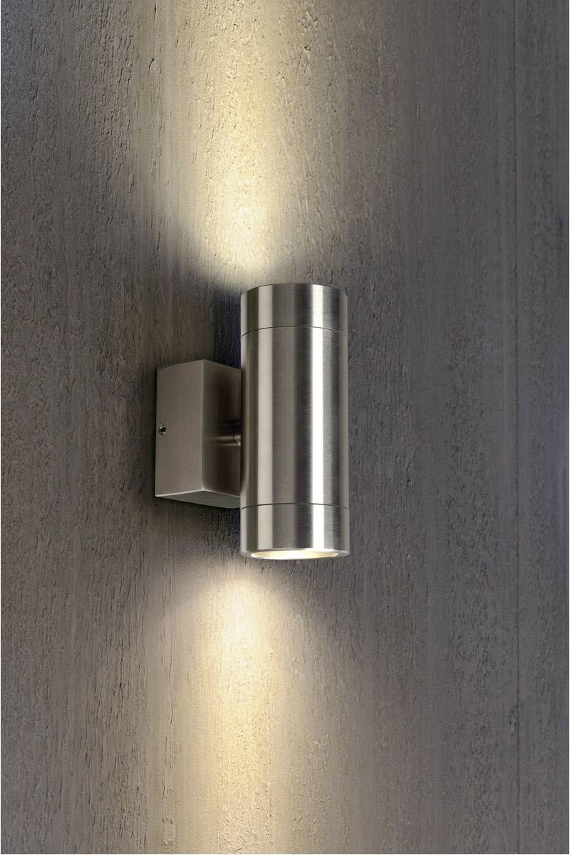 SLV Astina Steel 233302 Außenwandleuchte LED, Halogen GU10 70W Edelstahl