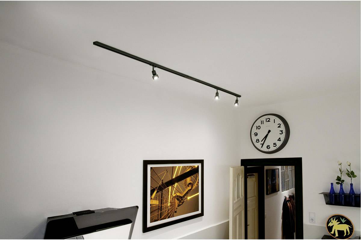 SLV 143190 Hochvolt-Schienensystem-Leuchte GU10 Schwarz