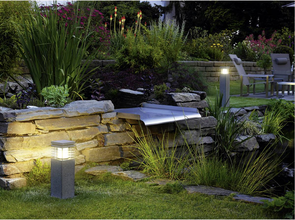 SLV 231410 Arrock Granite Außenstandleuchte LED E27 15W Granit-Grau (matt)