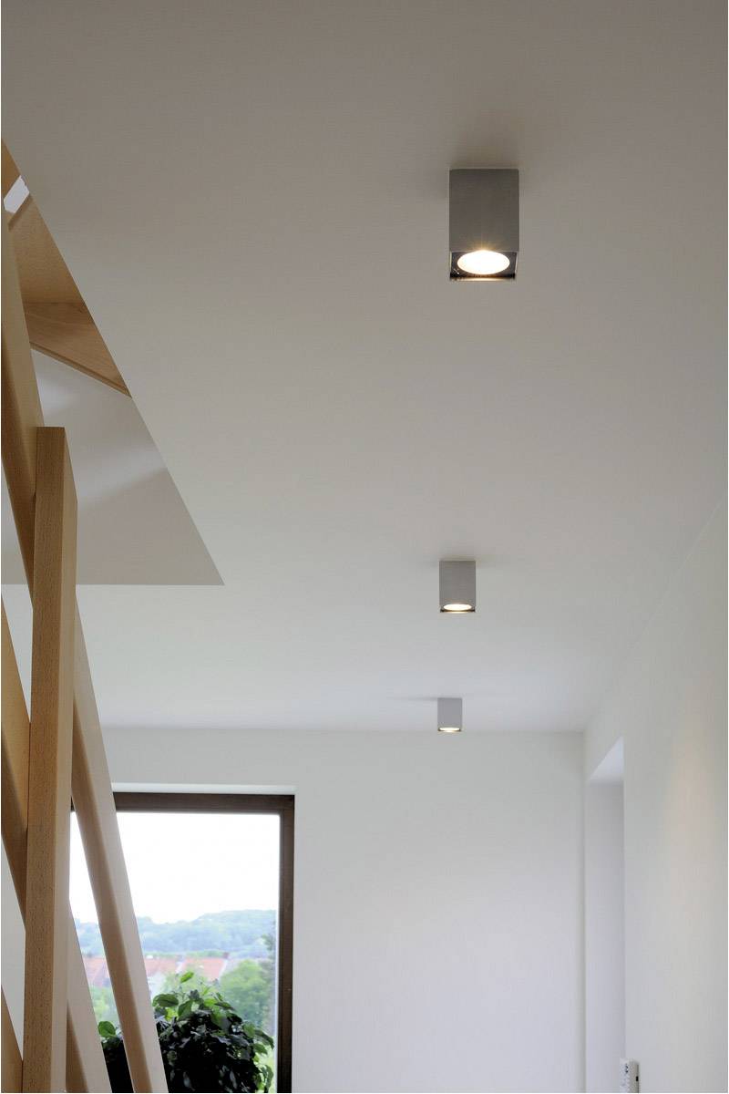 SLV 151514 Altra Dice Deckenleuchte Hochvolt-Halogenlampe GU10 35W Silber-Grau, Schwarz