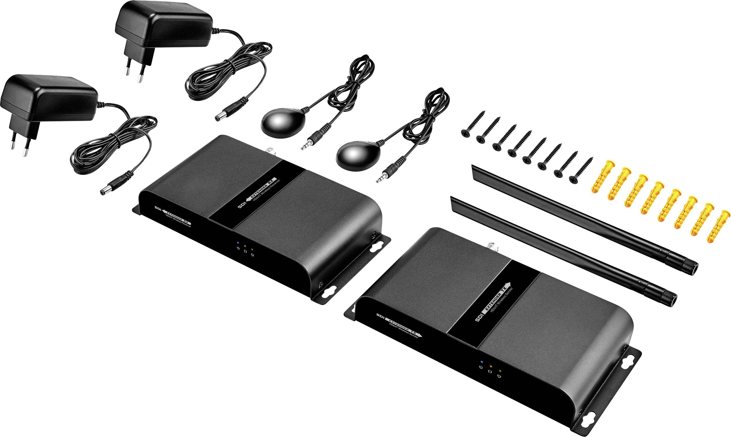 SpeaKa Professional SP-SDFS-01 SDI-Funkübertragung (Set) 200m 5.8GHz 1920 x 1080 Pixel