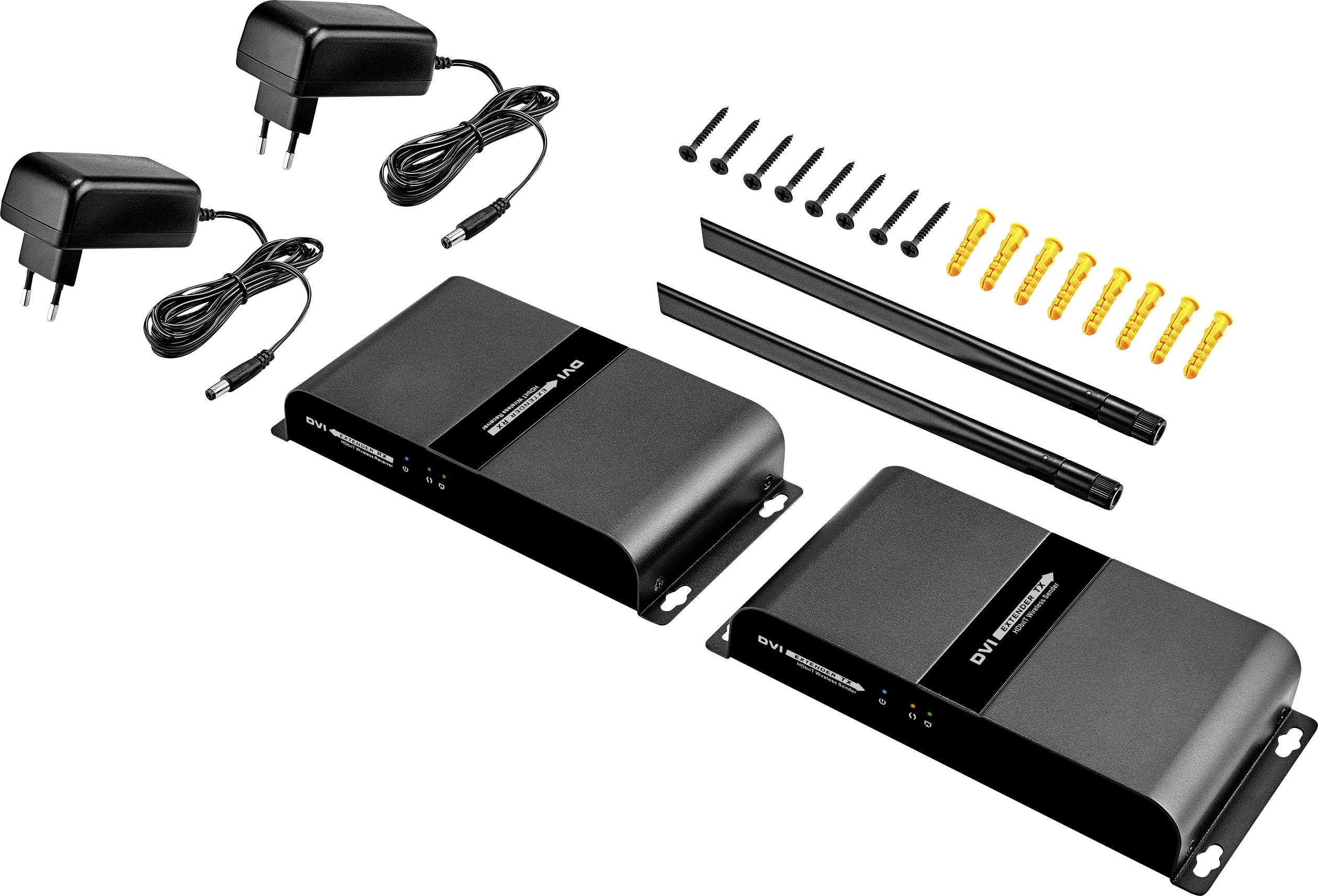 SpeaKa Professional SP-DVFS-01 DVI-Funkübertragung (Set) 200m 5GHz 1920 x 1080 Pixel