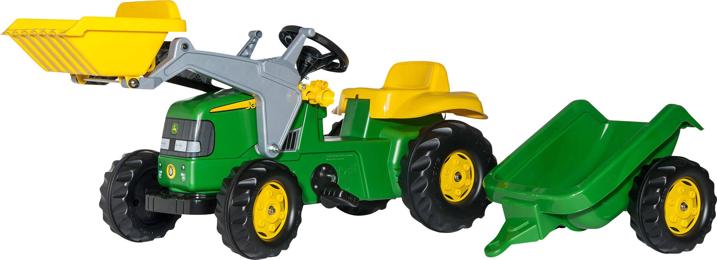 RollyToys rollyKid Trettraktor mit Lader und Anhänger John Deere