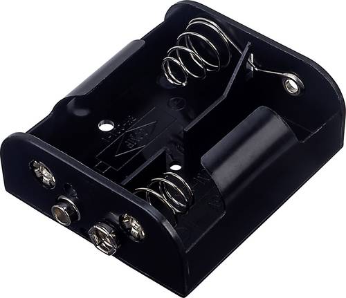 TRU COMPONENTS BH-221B Batteriehalter 2x Baby (C) Druckknopfanschluss