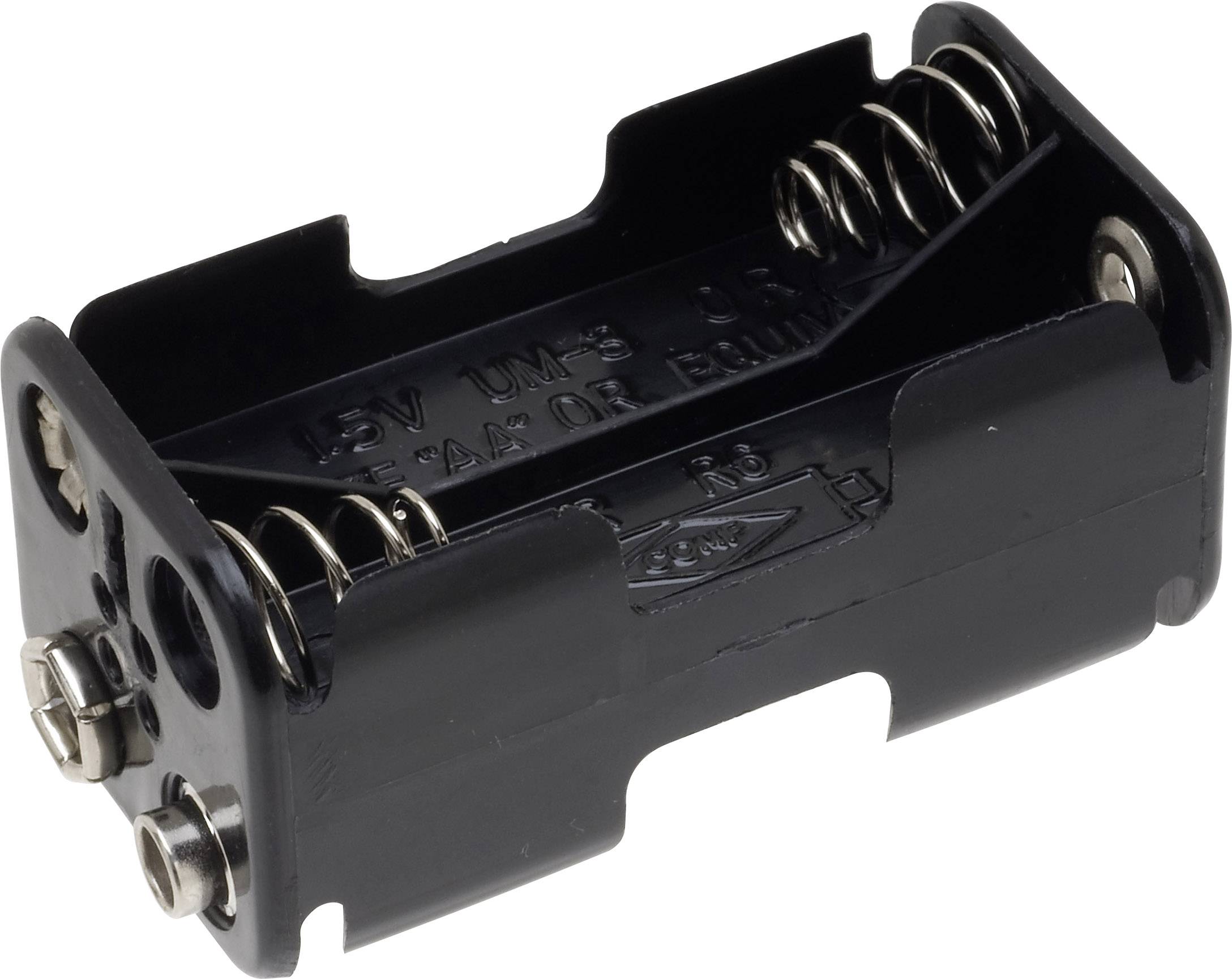 TRU COMPONENTS BH-343-2B Batteriehalter 4x Mignon (AA) Druckknopfanschluss
