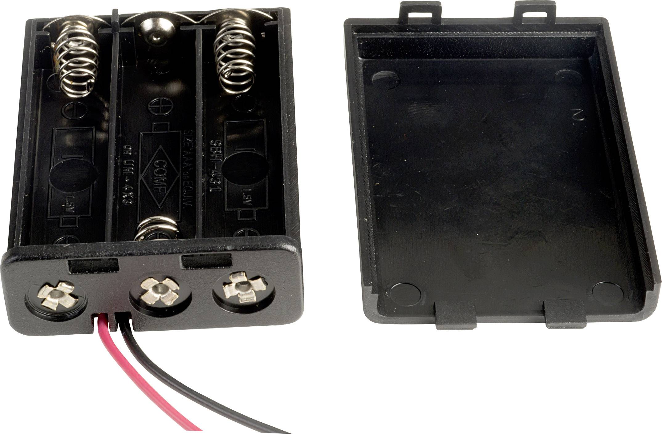 TRU COMPONENTS SBH431A Batteriehalter 3x Micro (AAA) Kabel