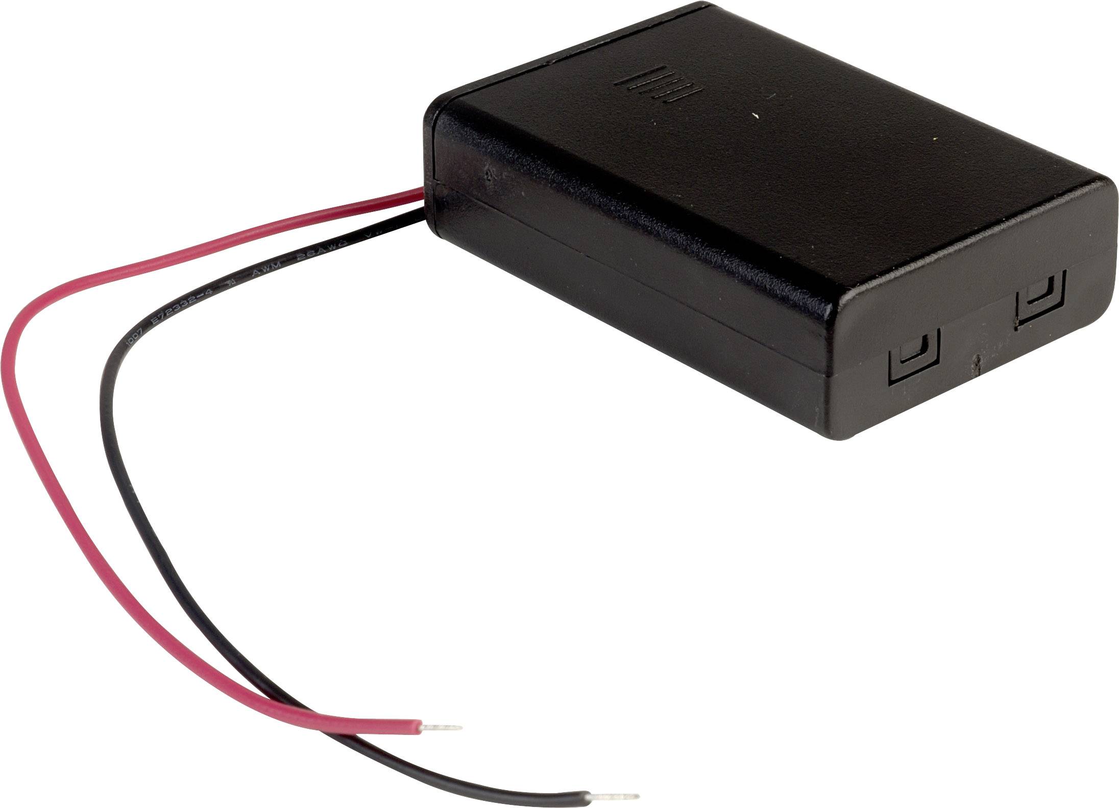 TRU COMPONENTS SBH431A Batteriehalter 3x Micro (AAA) Kabel