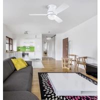 Westinghouse Halley Deckenventilator 48W (Ø x H) 112cm x 350mm Weiß mit Beleuchtung, mit Fernbedienung, Wendbare Flügel Westinghouse Halley Deckenventilator 48W (Ø x H) 112cm x 350mm Weiß mit Beleuchtung, mit Fernbedienung, Wendbare Flügel