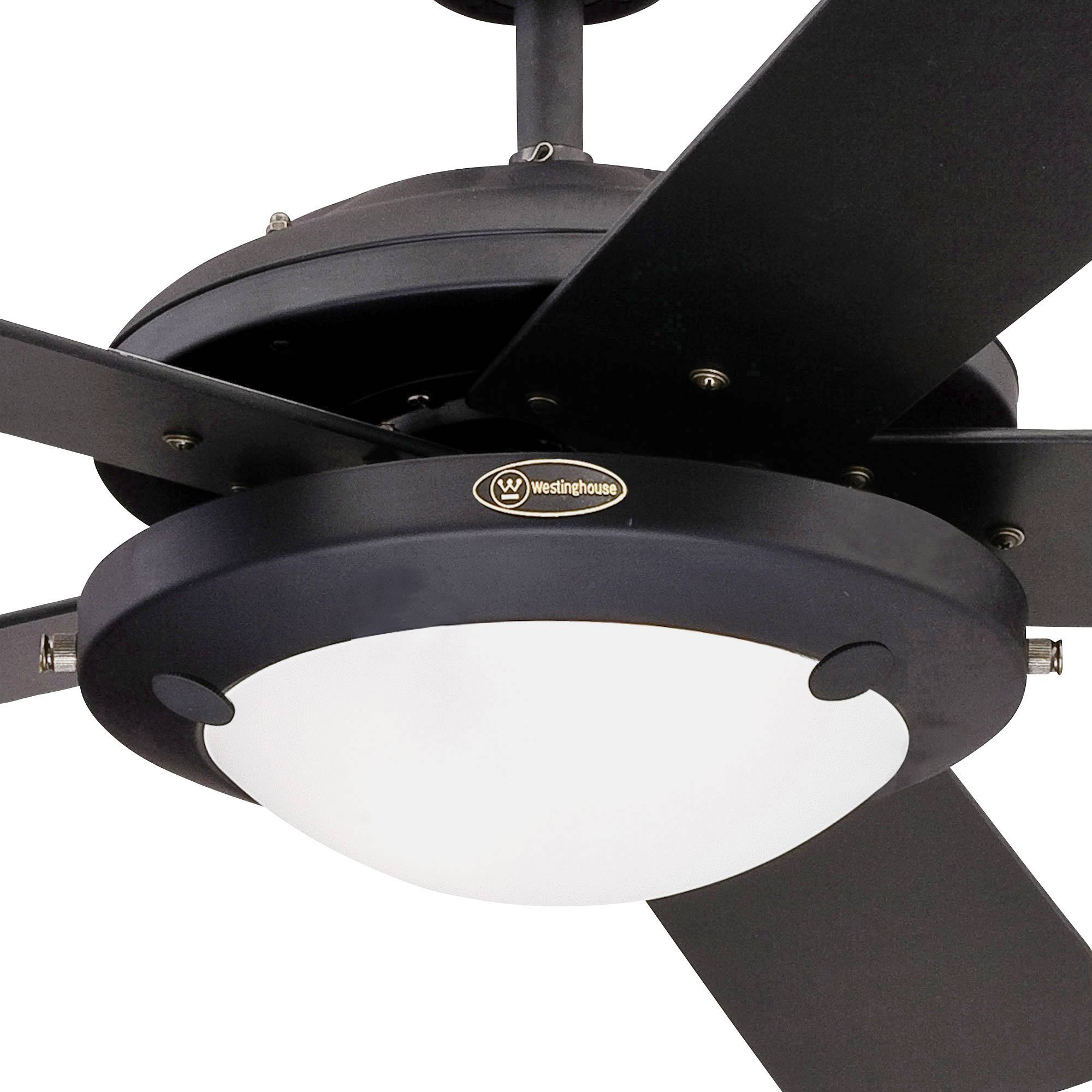 Westinghouse Comet Deckenventilator 58W (Ø x H) 132cm x 370mm Schwarz (matt) Austauschbare Flügel, mit Beleuchtung, Wendbar