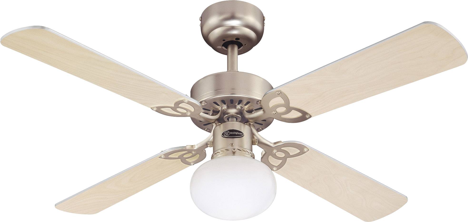 Westinghouse Vegas Deckenventilator 39W (Ø x H) 105cm x 325mm Aluminium mit Beleuchtung, Wendbare Flügel, Winterbetrieb