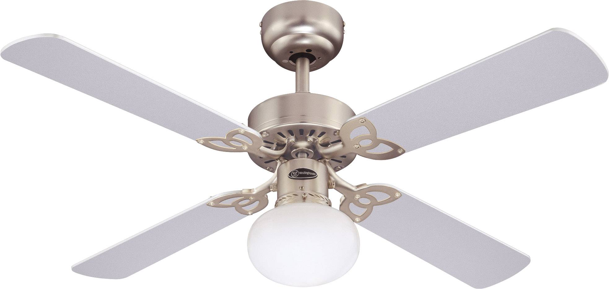 Westinghouse Vegas Deckenventilator 39W (Ø x H) 105cm x 325mm Aluminium mit Beleuchtung, Wendbare Flügel, Winterbetrieb