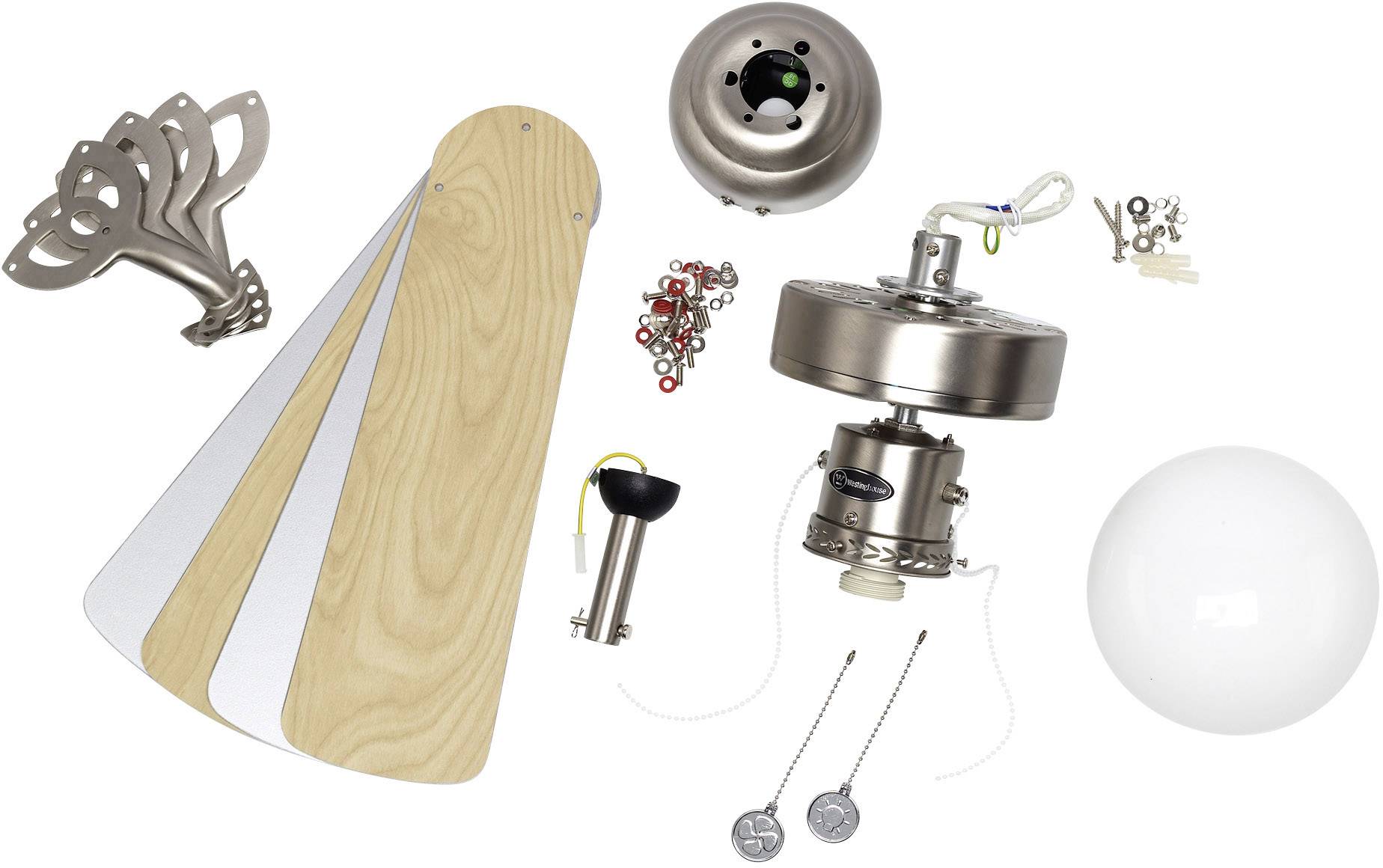 Westinghouse Vegas Deckenventilator 39W (Ø x H) 105cm x 325mm Aluminium mit Beleuchtung, Wendbare Flügel, Winterbetrieb