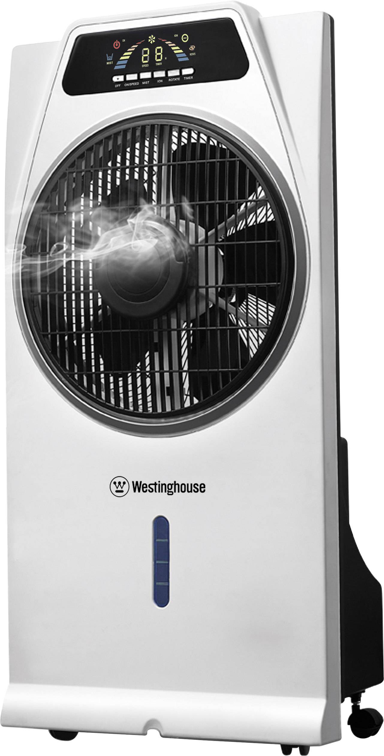 Westinghouse Cascata Standventilator 53W (Ø x H) 40cm x 810mm Weiß, Schwarz mit Fernbedienung, mit Luftbefeuchter