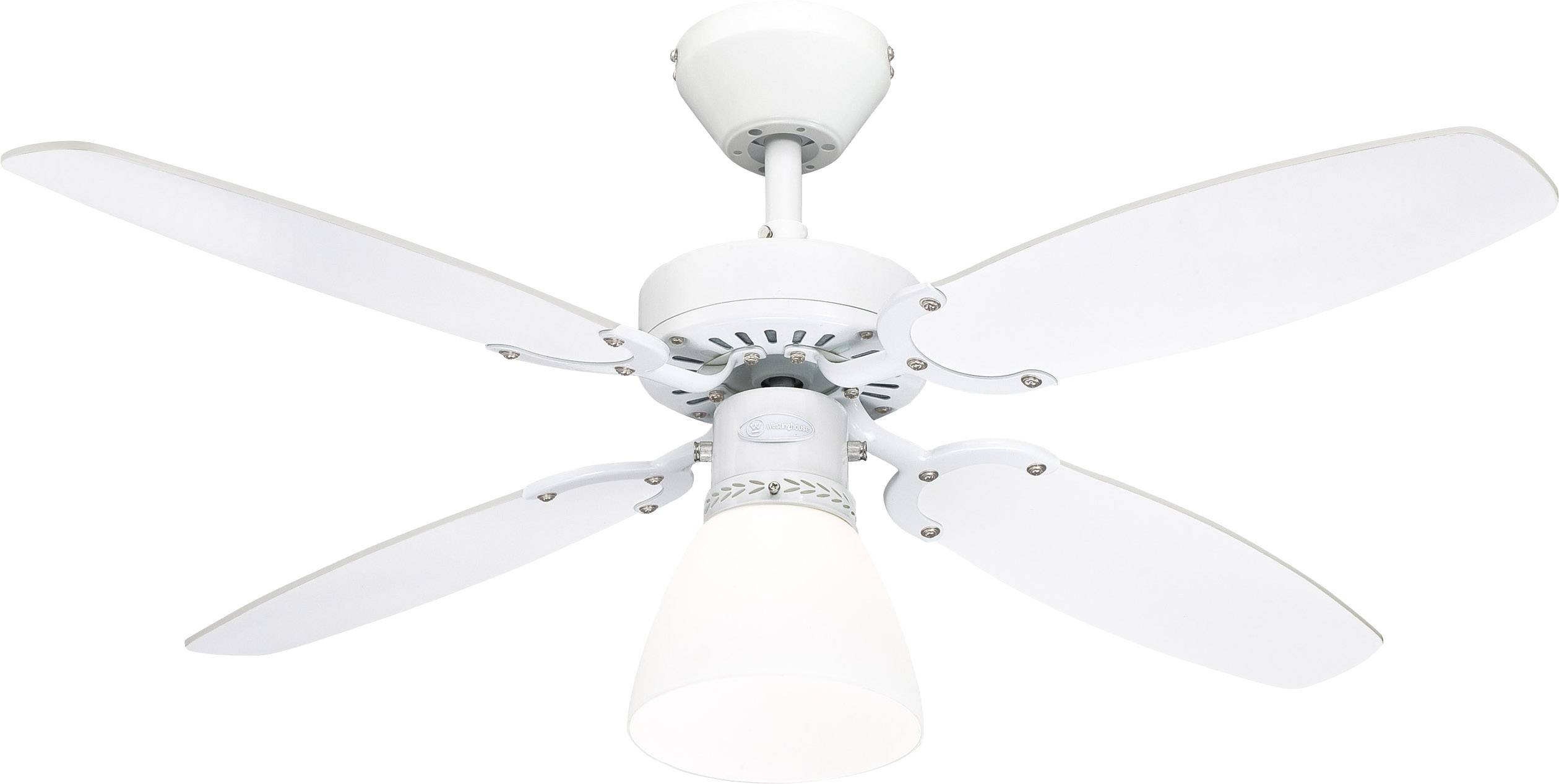 Westinghouse Capitol Deckenventilator 42 W (Ø x H) 105 cm x 44 cm Weiß mit Beleuchtung, Wendbare Flügel