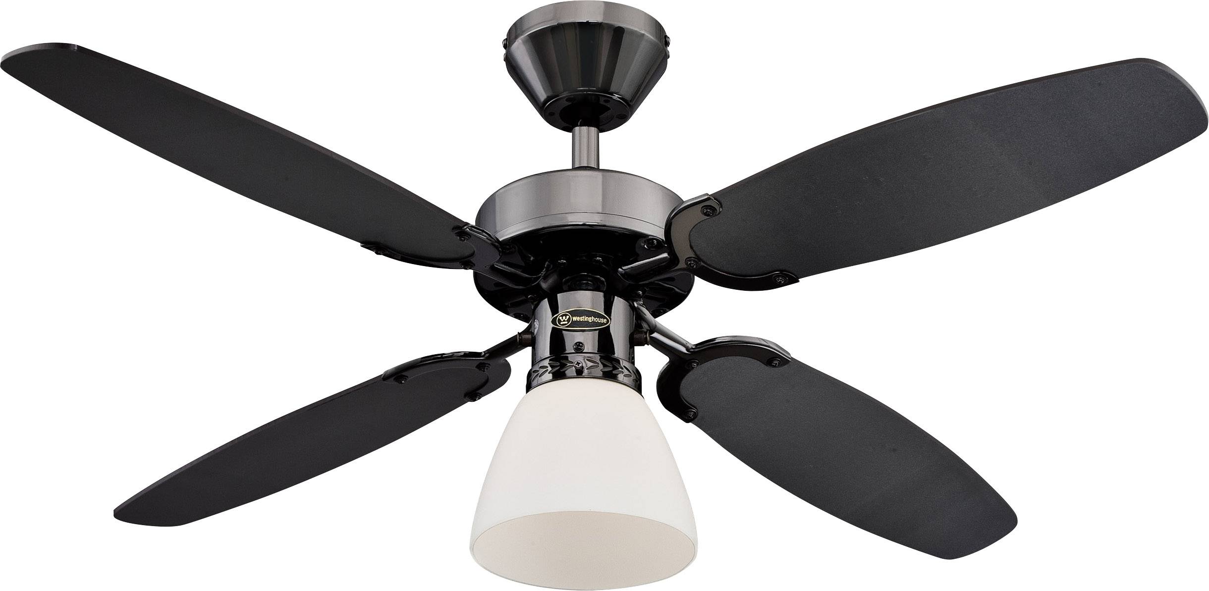 Westinghouse Capitol Deckenventilator 42W (Ø x H) 105cm x 44cm Schwarz mit Beleuchtung, Wendbare Flügel