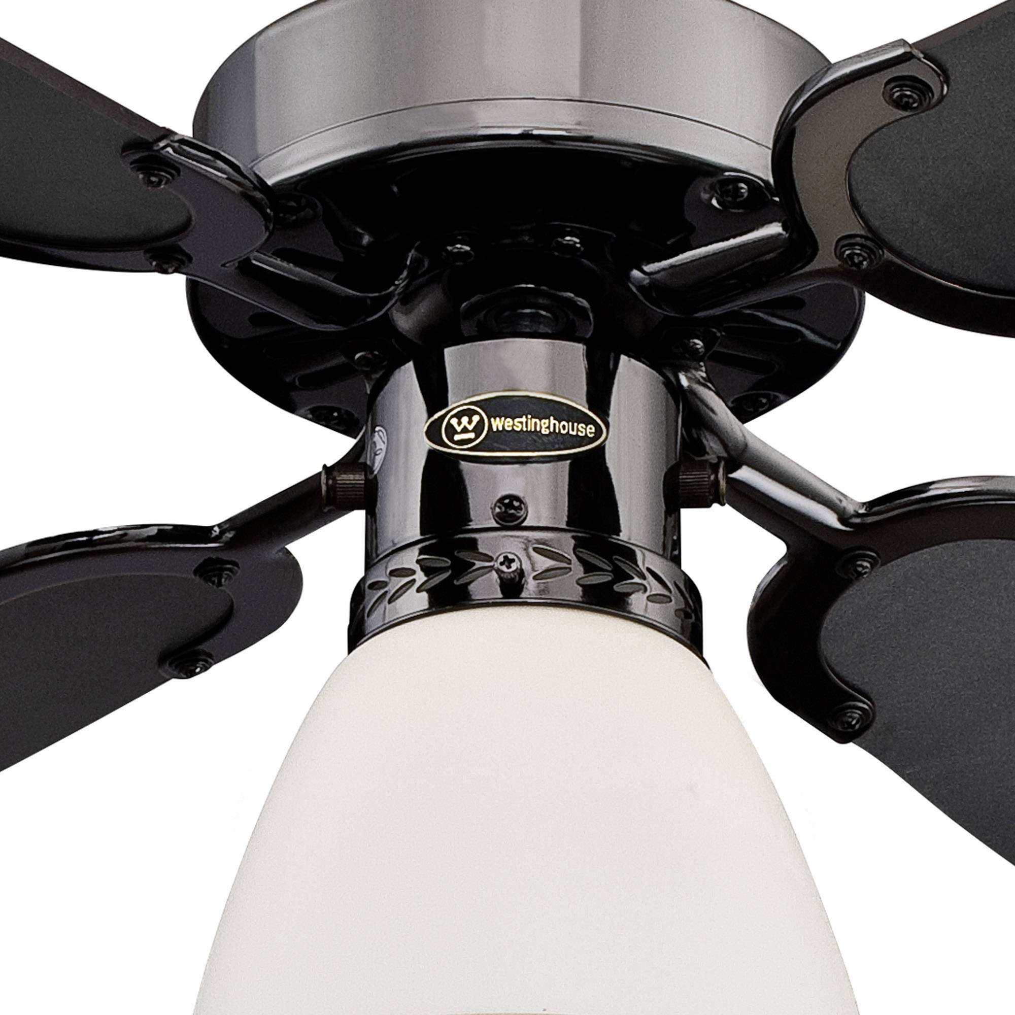 Westinghouse Capitol Deckenventilator 42W (Ø x H) 105cm x 44cm Schwarz mit Beleuchtung, Wendbare Flügel