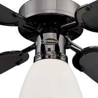 Westinghouse Capitol Deckenventilator 42W (Ø x H) 105cm x 44cm Schwarz mit Beleuchtung, Wendbare Flügel Westinghouse Capitol Deckenventilator 42W (Ø x H) 105cm x 44cm Schwarz mit Beleuchtung, Wendbare Flügel
