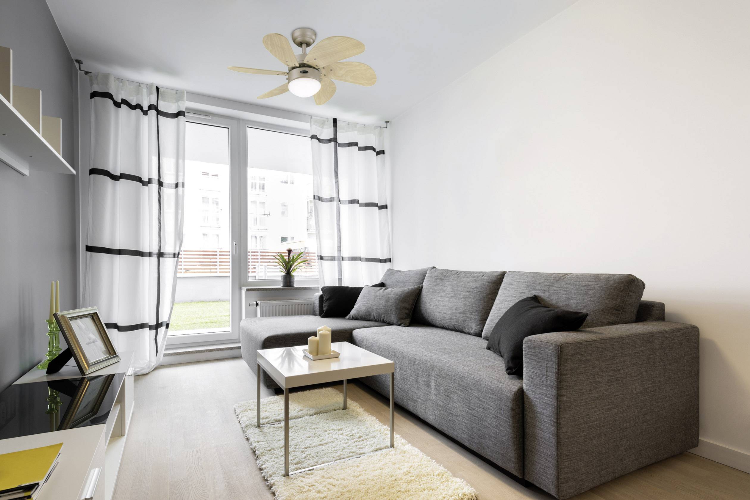 Westinghouse Turbo Swirl Deckenventilator 50W (Ø x H) 76cm x 38cm Titan mit Beleuchtung, Winterbetrieb