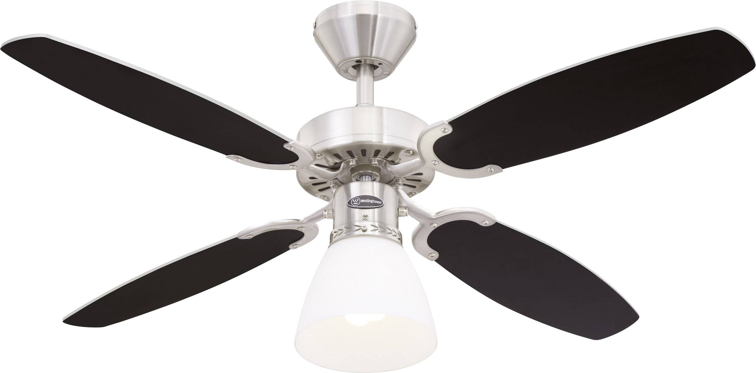 Westinghouse Capitol Deckenventilator 42 W (Ø x H) 105 cm x 44 cm Silber mit Beleuchtung, Wendbare Flügel