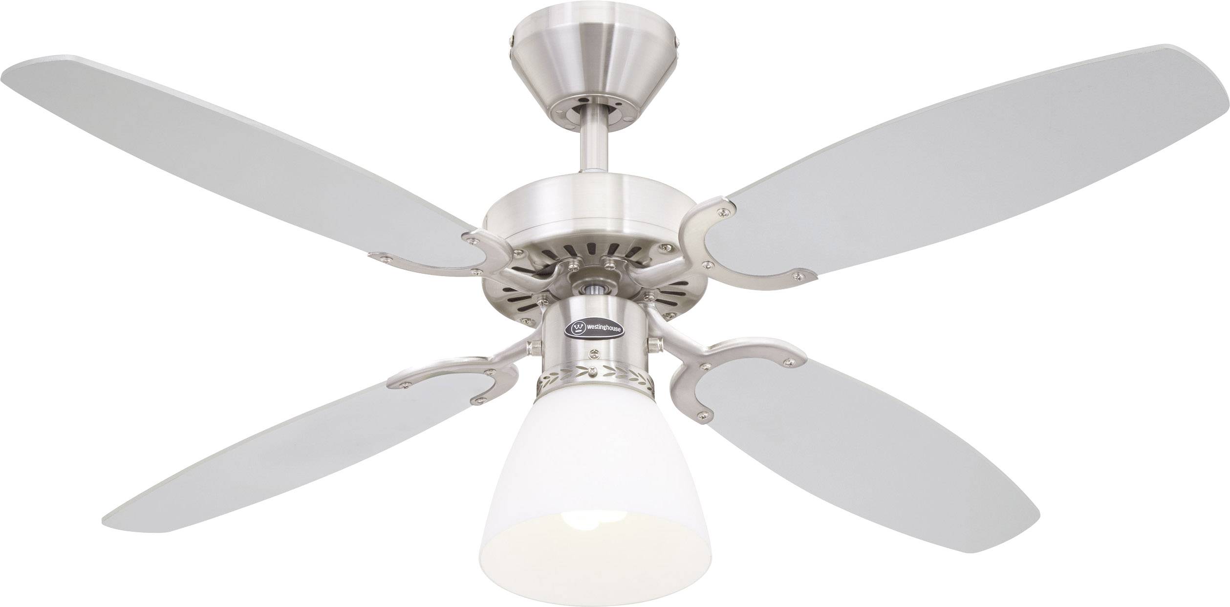 Westinghouse Capitol Deckenventilator 42 W (Ø x H) 105 cm x 44 cm Silber mit Beleuchtung, Wendbare Flügel