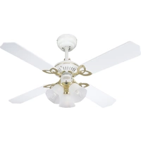 Westinghouse Princess Trio Deckenventilator 55W (Ø x H) 105cm x 43cm Weiß mit Beleuchtung, Wendbare Flügel Westinghouse Princess Trio Deckenventilator 55W (Ø x H) 105cm x 43cm Weiß mit Beleuchtung, Wendbare Flügel