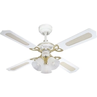 Westinghouse Princess Trio Deckenventilator 55W (Ø x H) 105cm x 43cm Weiß mit Beleuchtung, Wendbare Flügel Westinghouse Princess Trio Deckenventilator 55W (Ø x H) 105cm x 43cm Weiß mit Beleuchtung, Wendbare Flügel