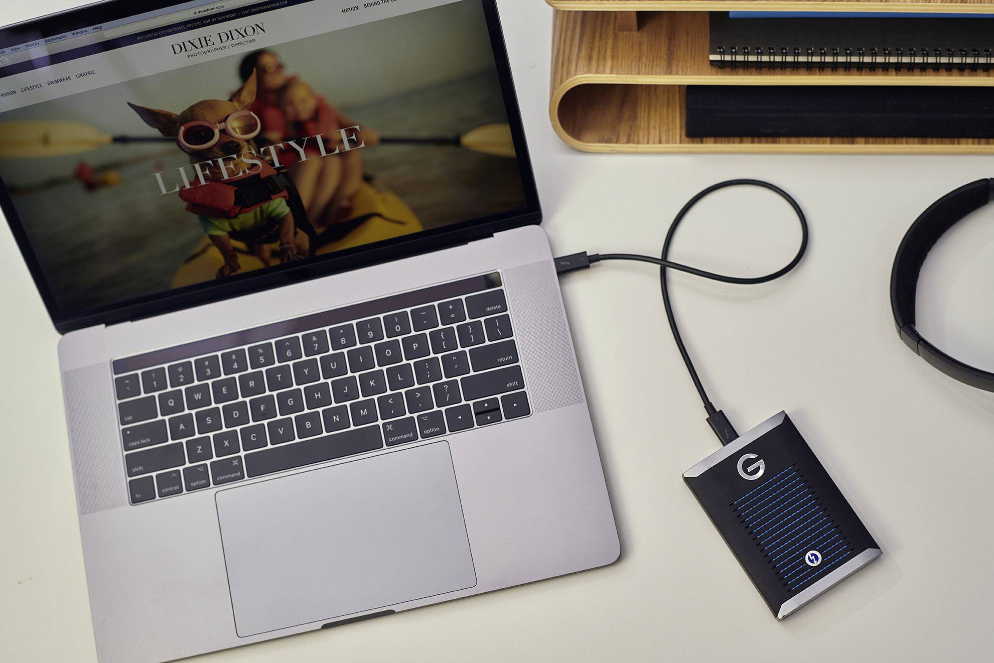 G-Technology G-DRIVE Mobile Pro SSD 500 GB Externe SSD Thunderbolt 3 Schwarz, Silber  0G10310