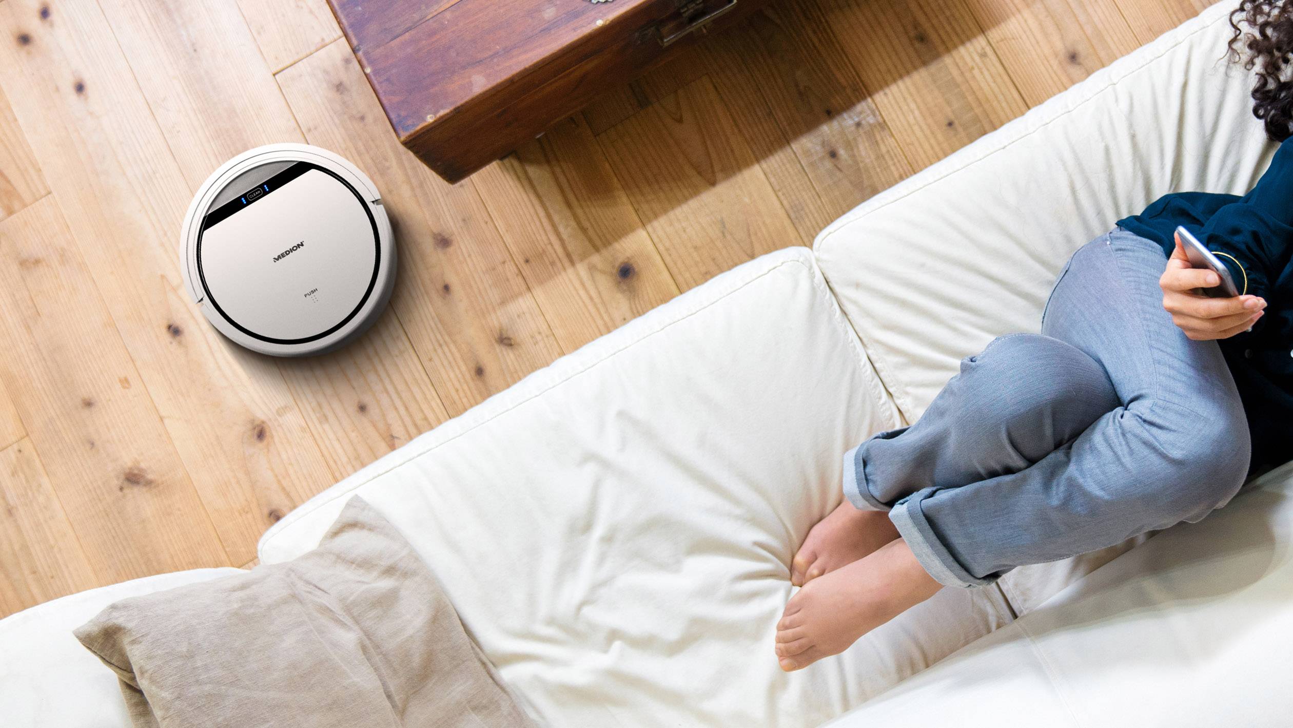 Medion MD 18500 Saugroboter Weiß