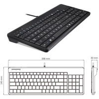 Perixx PERIBOARD-220 H USB Tastatur Deutsch, QWERTZ, Windows® Schwarz USB-Anschluss Perixx PERIBOARD-220 H USB Tastatur Deutsch, QWERTZ, Windows® Schwarz USB-Anschluss