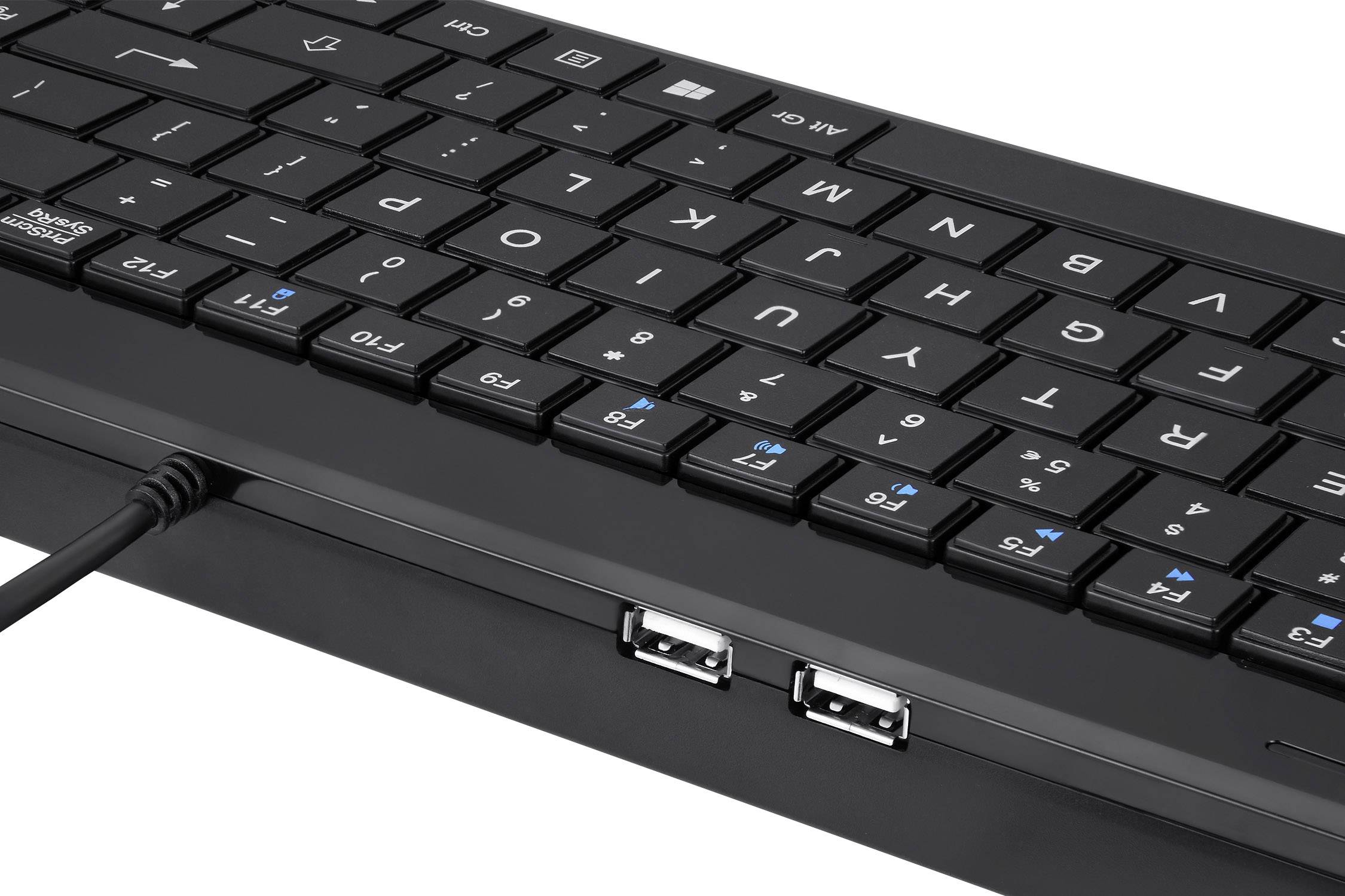 Perixx PERIBOARD-220 H USB Tastatur Deutsch, QWERTZ, Windows® Schwarz USB-Anschluss