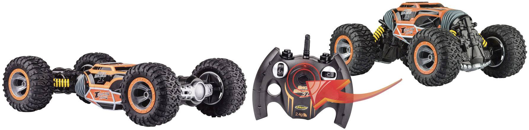 Carson Modellsport 500404200 Magic Machine 1:8 RC Modellauto Elektro Monstertruck Allradantrieb (4WD) inkl. Akku, Ladegerät und